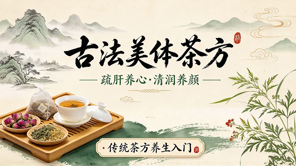 古法美体茶方——宫廷养心疏肝茶,一杯疏肝助眠,养出好气色