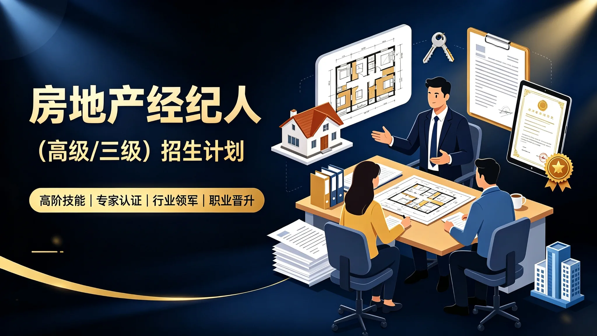 房地产经纪人招生计划(高级/三级)