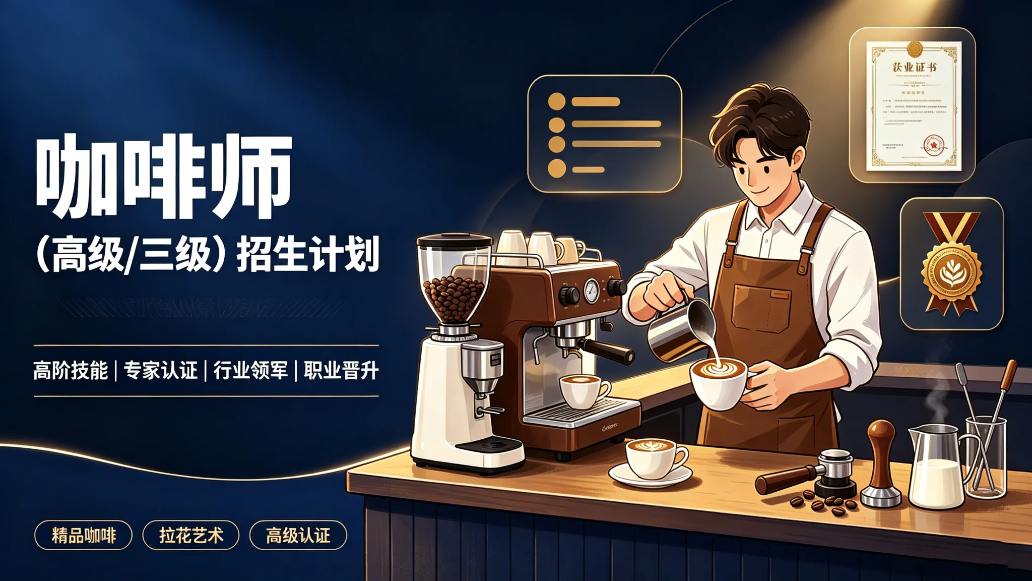 咖啡师招生计划(高级/三级)