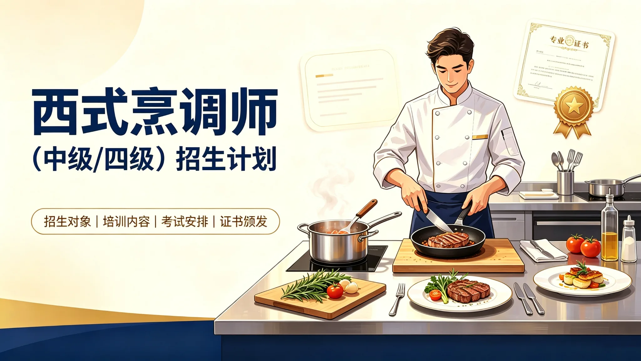 西式烹调师招生计划(中级/四级)