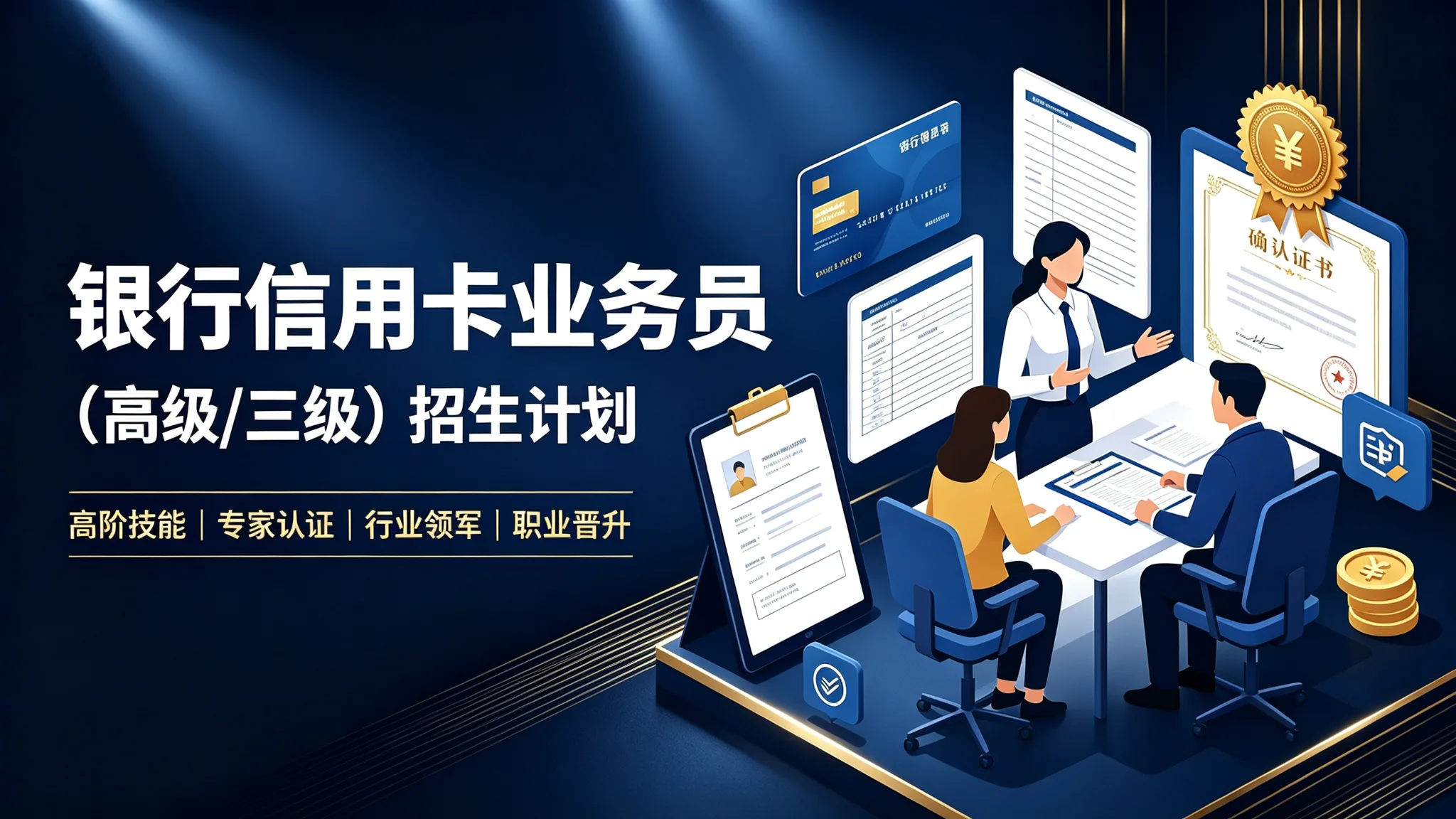银行信用卡业务员招生计划(高级/三级)
