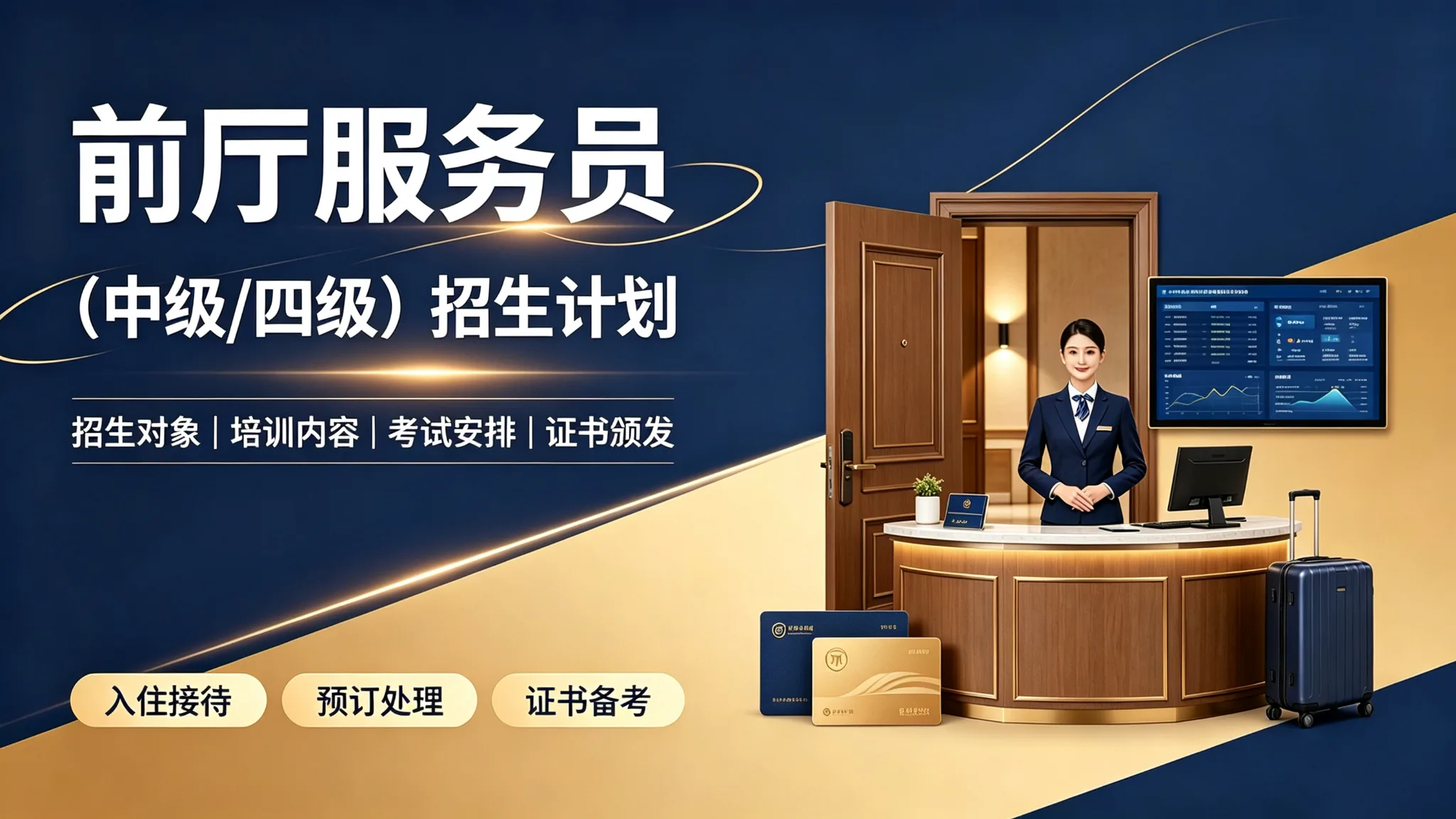 前厅服务员招生计划(中级/四级)