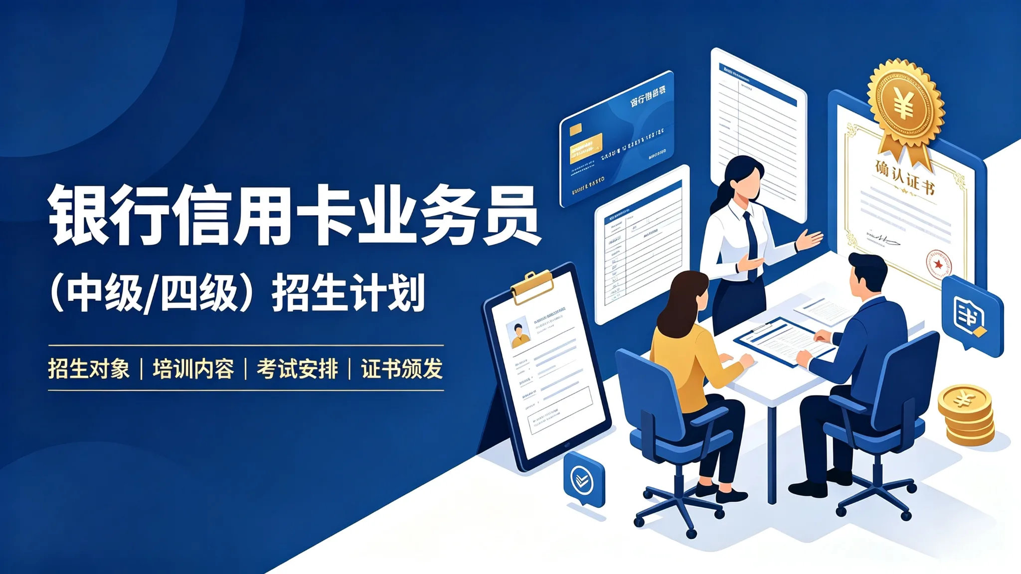 银行信用卡业务员招生计划(中级/四级)
