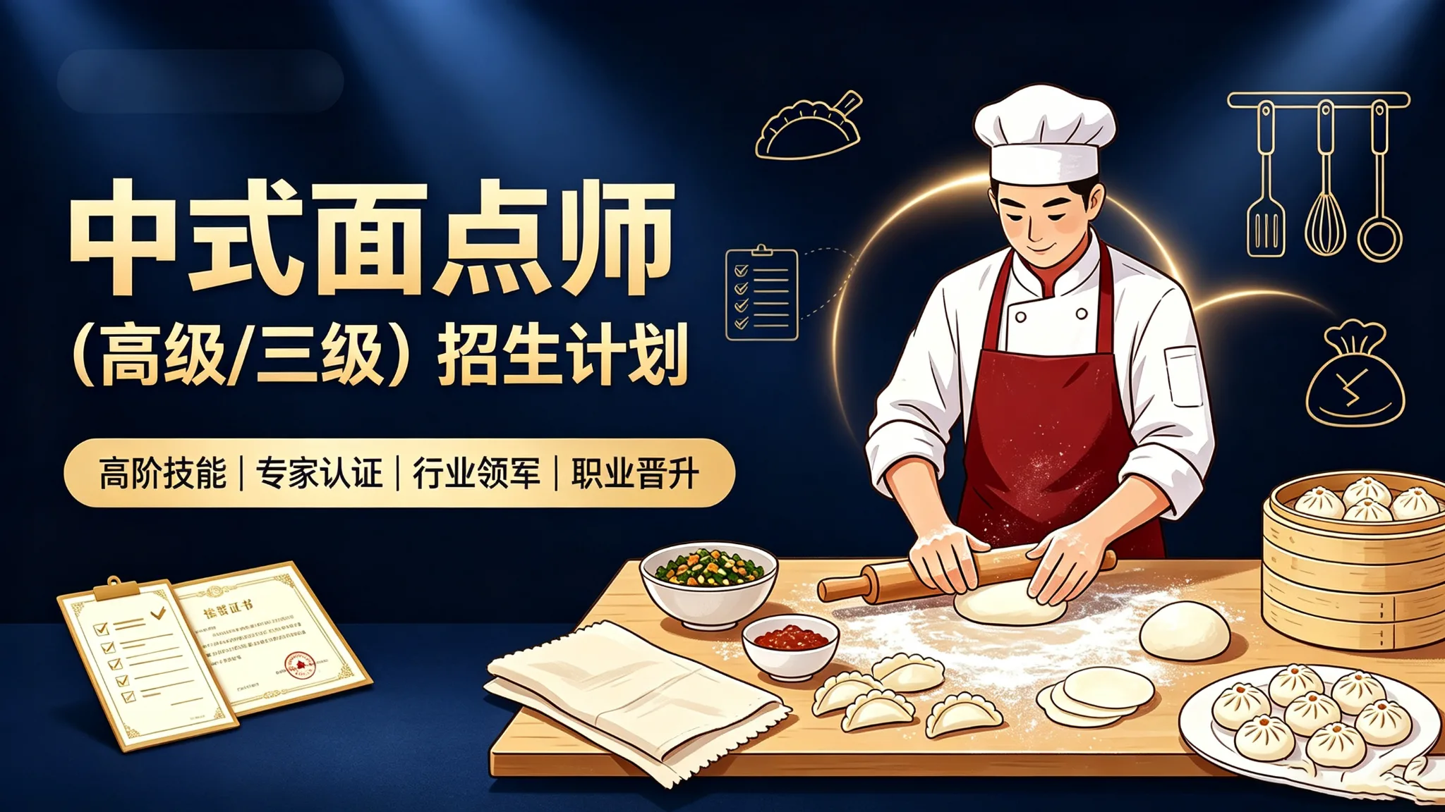 中式面点师招生计划(高级/三级)
