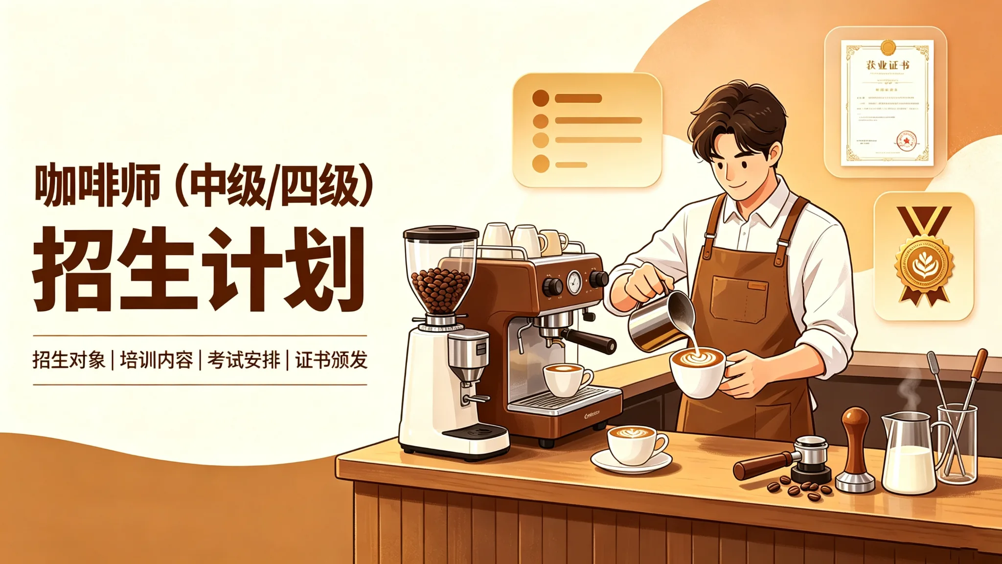 咖啡师招生计划(中级/四级)