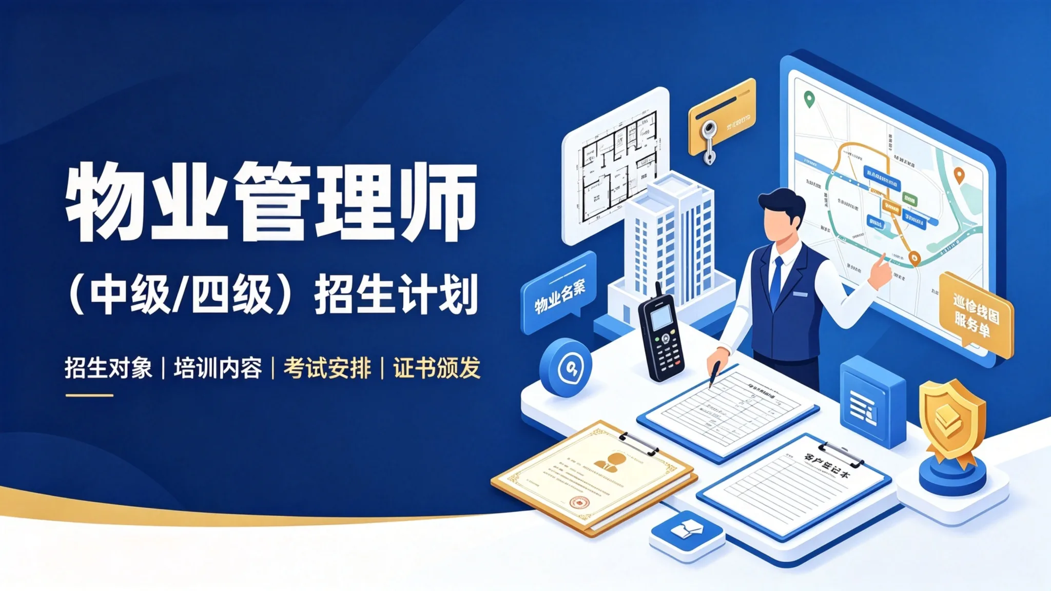 物业管理师招生计划(中级/四级)