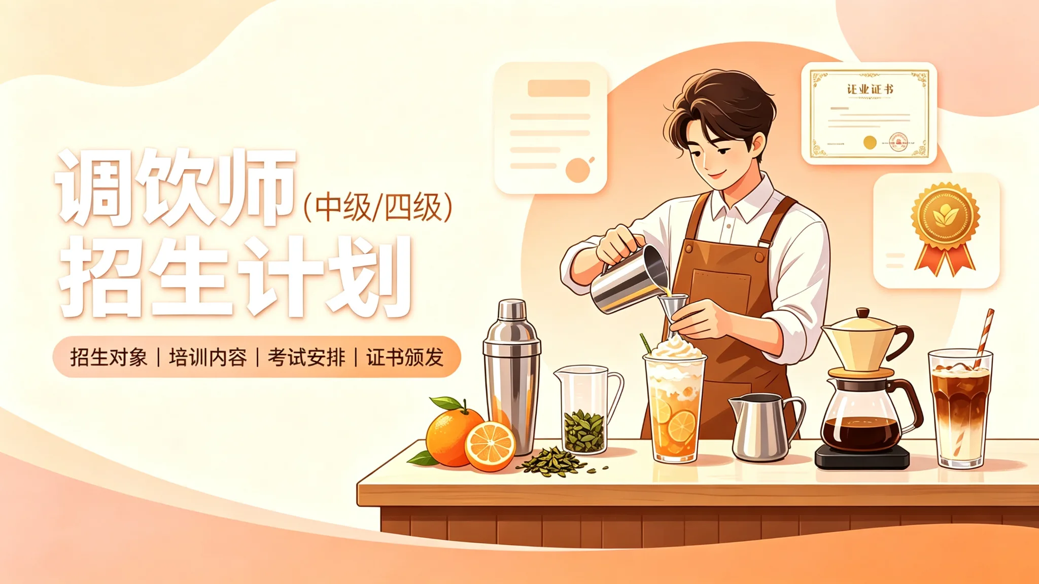 调饮师招生计划(中级/四级)