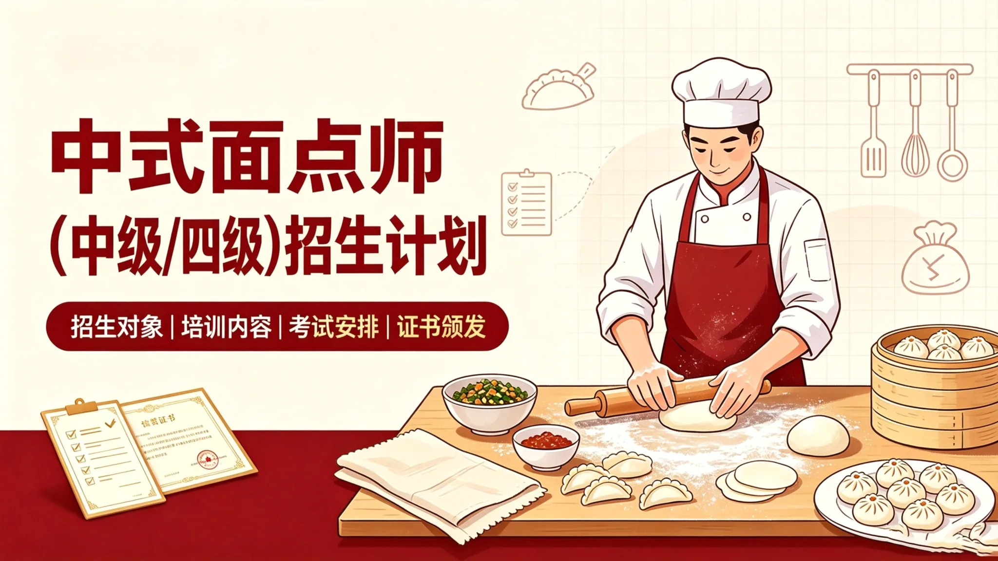 中式面点师招生计划(中级/四级)