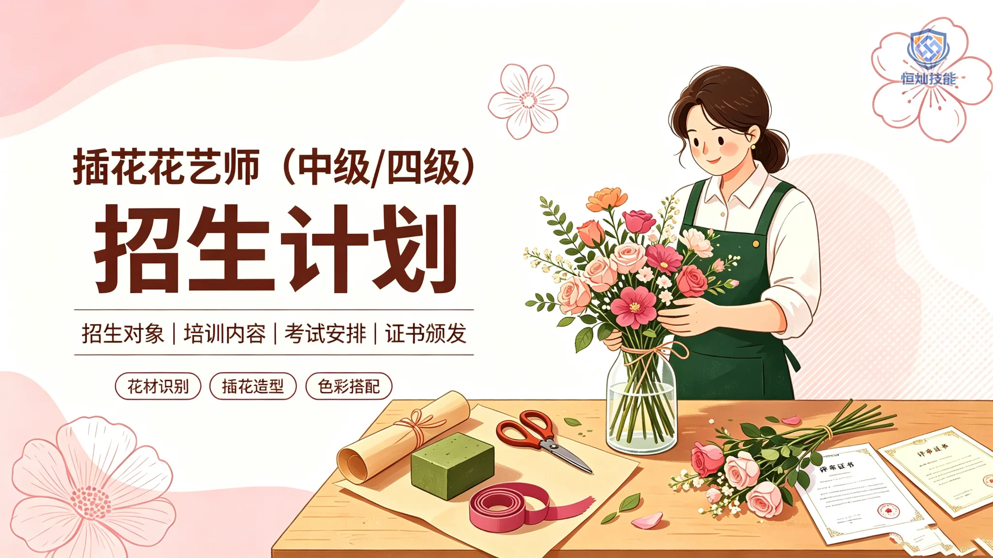 插花花艺师招生计划(中级/四级)
