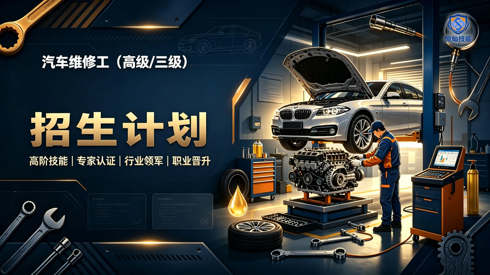 汽车维修工招生计划(高级/三级)