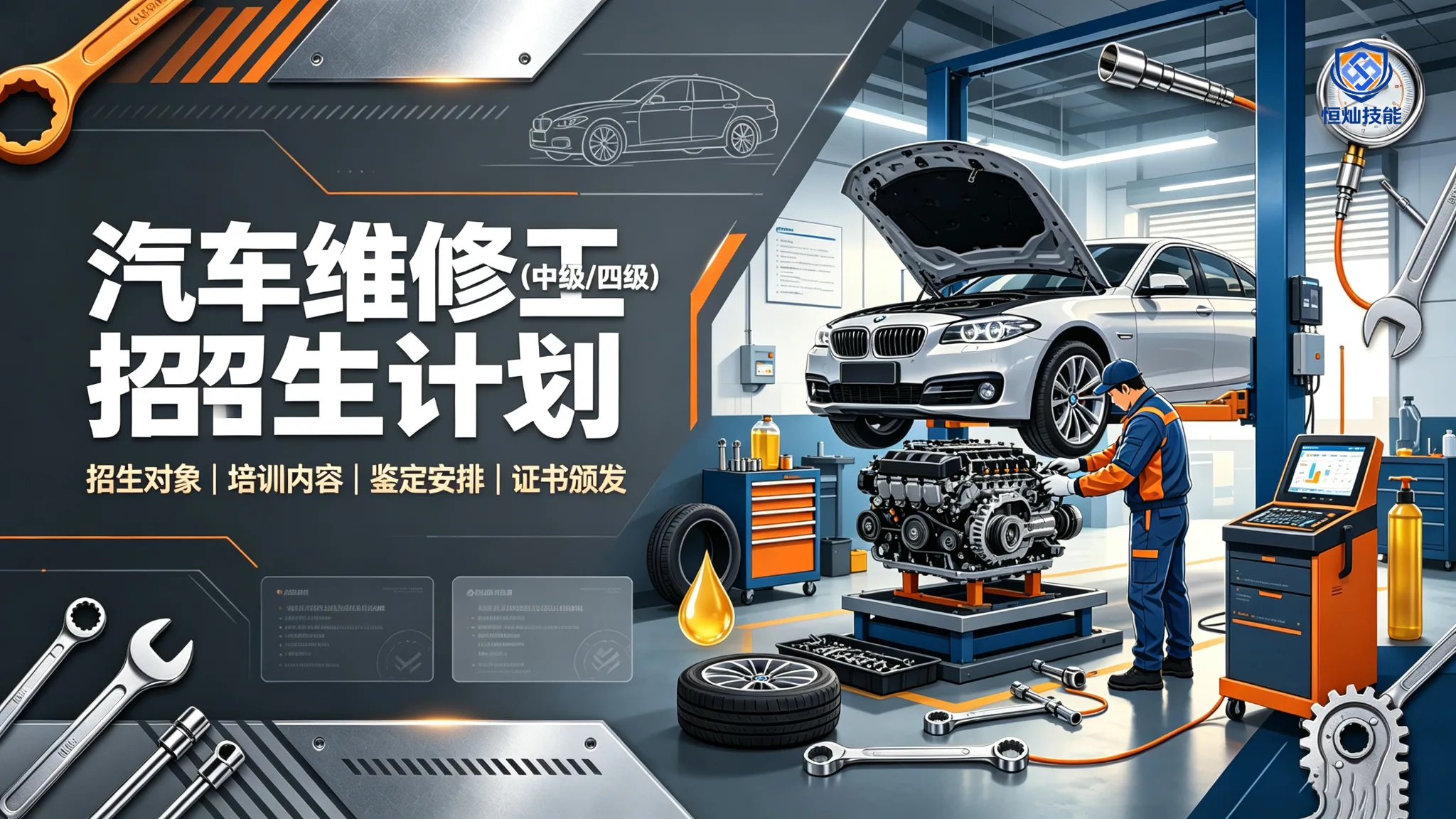 汽车维修工招生计划(中级/四级)
