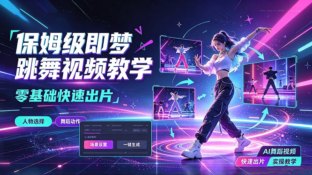 保姆级即梦跳舞视频教学,零基础快速出片